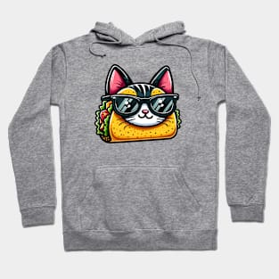 Chic Taco Cat with Shades Hoodie